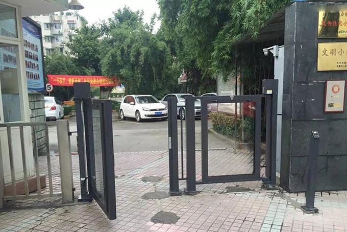 Swing Barrier Gate Flap Automatic Turnstiles DC24V 4.5A For Custom Checkpoint Entrance