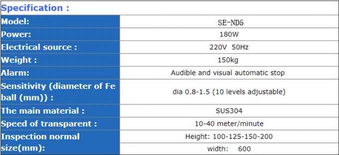 Digital Food / Clothes Needle Detector Machine , Industrial Metal Detector SE-ND5