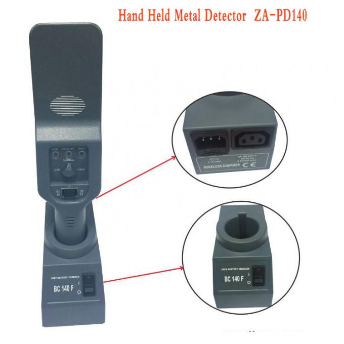 Plastic Material Hand Held Metal Detector Automatically Reset Time For Safety Checking