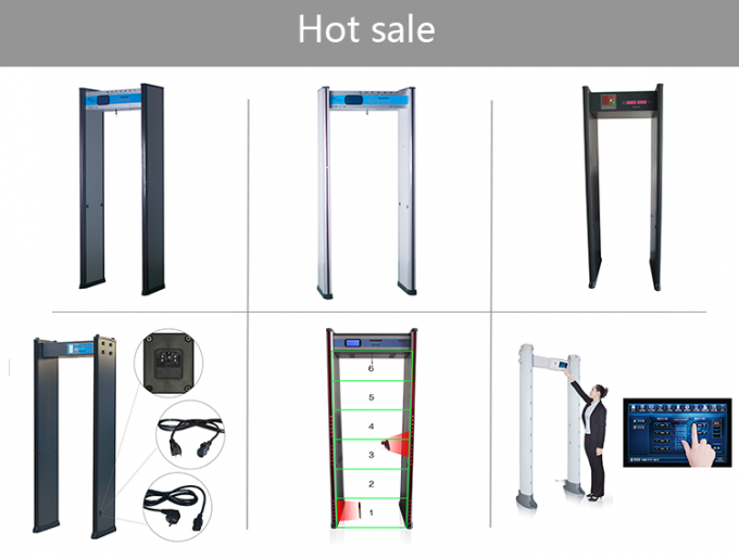 Electronic Full Body Metal Detectors 33 Zones 50 60HZ For Commercial