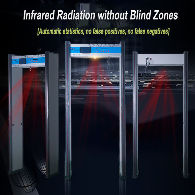 Adjustable Full Body Metal Detectors Walk Through Door Frame 6 Zones