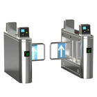 Bank Swing Barrier Automatic Turnstiles RFID Swing Glass Gate For Access Control System
