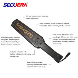 Dependable Hand Held Metal Detector Super - High Accuracy 410mm * 85mm