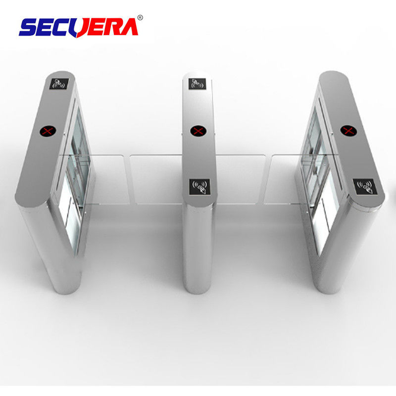 Luxury Speedlane barrier flap door optical rapid lane turnstile with visible LED high sliding glass