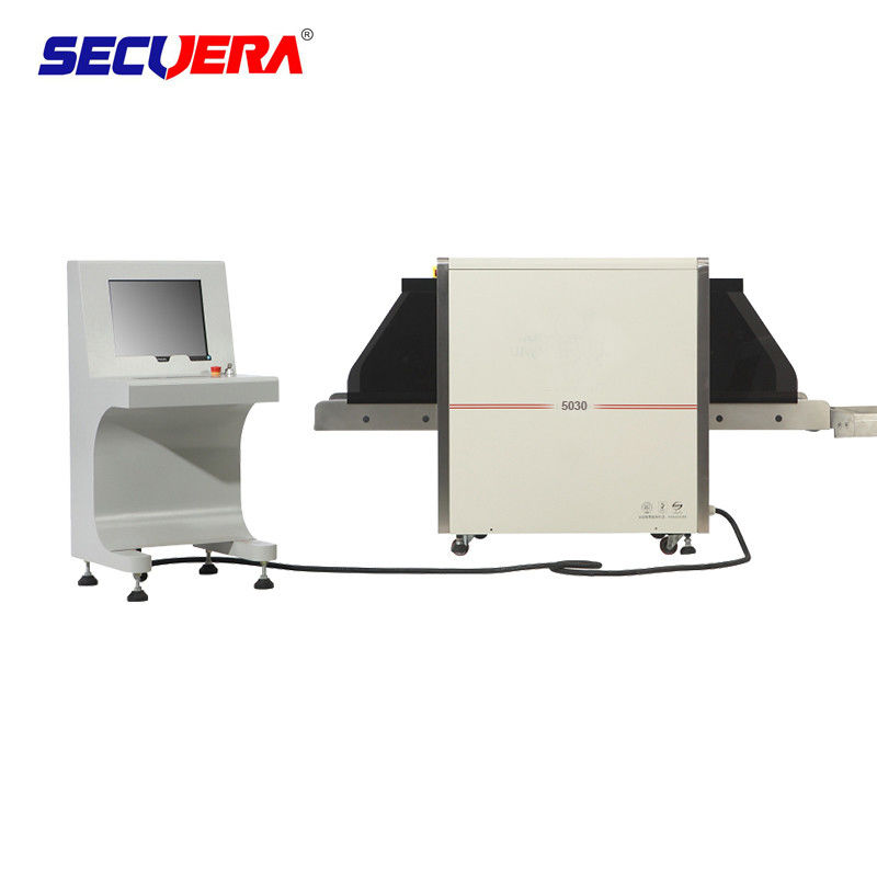 Double Vision Angles X Ray Baggage Scanner , Bag Scanning Machine With Protective Cover airport security baggage scanner